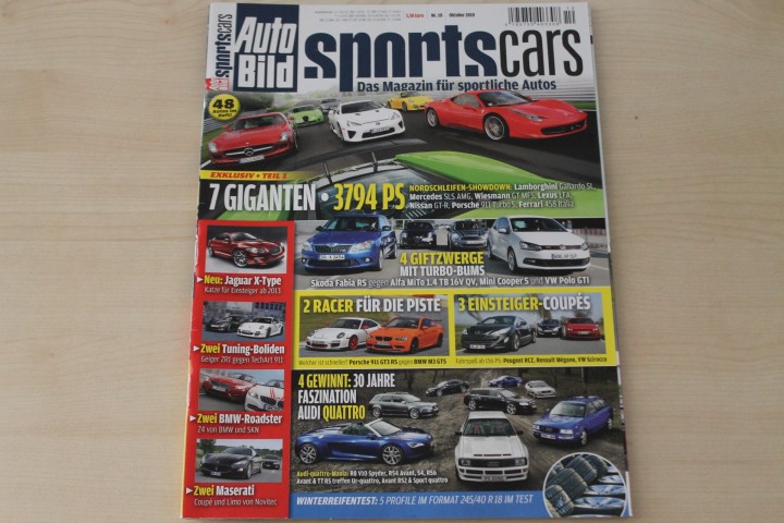 Deckblatt Auto Bild Sportscars (10/2010)
